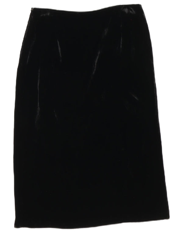 Aspesi Jupe midi taille haute en velours pour femme IT 46 Large W30 Noir