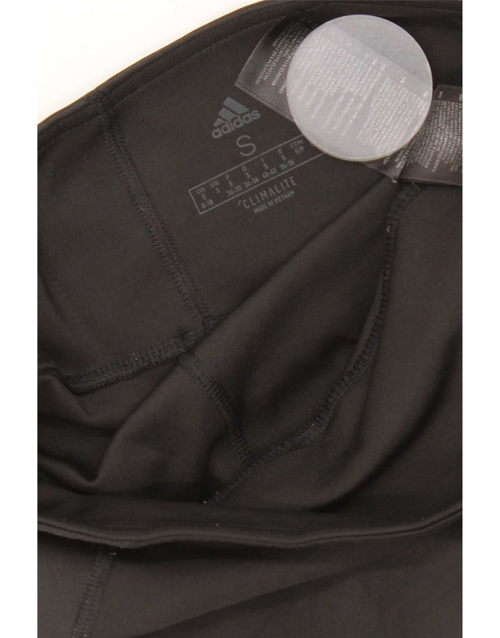 Adidas Climalite Capri Leggings UK 8/10 Petit Noir Polyester