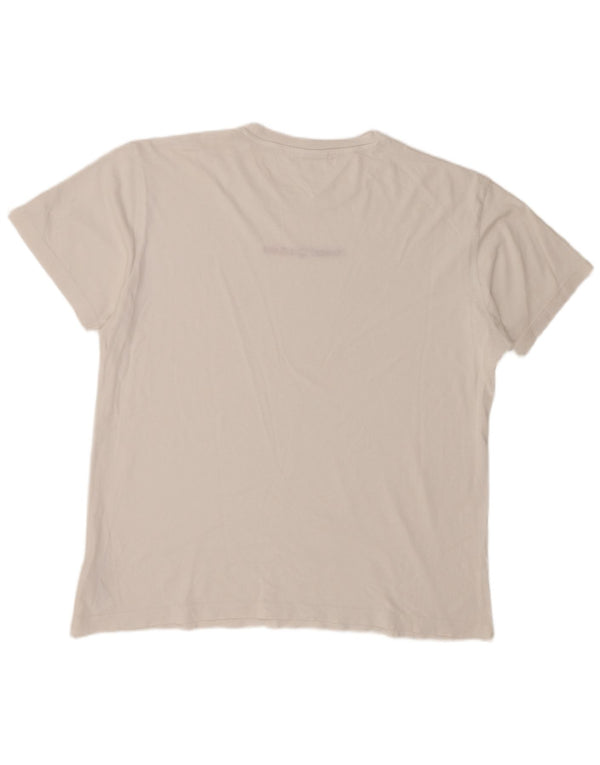 Tommy Hilfiger T-shirt graphique pour femme UK 20 2XL Blanc Coton
