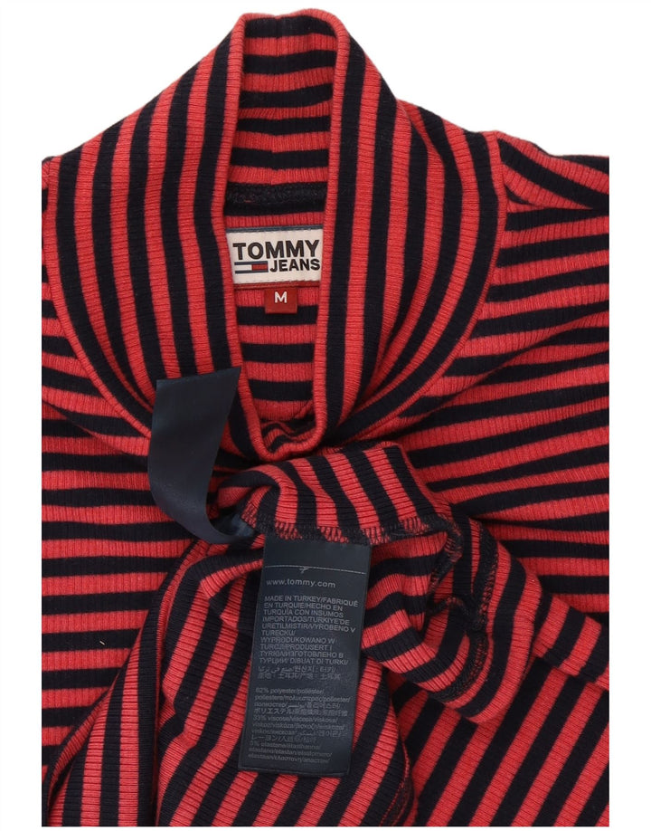 Tommy Hilfiger Haut à manches longues pour femme UK 44 Polyester à fines rayures rose moyen