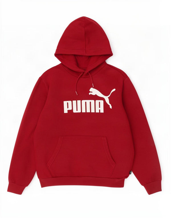 Puma Pull à capuche surdimensionné graphique pour femme UK 10 Petit coton bordeaux