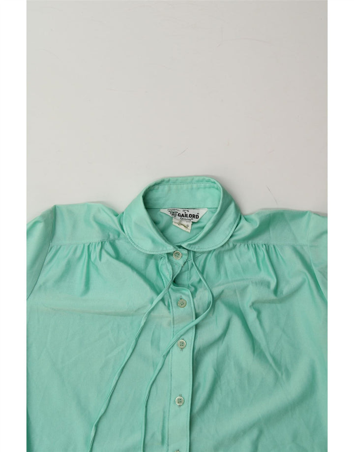 VINTAGE Womens Shirt Blouse US 8 Medium Turquoise Vintage Vintage and Second-Hand Vintage from Messina Hembry 