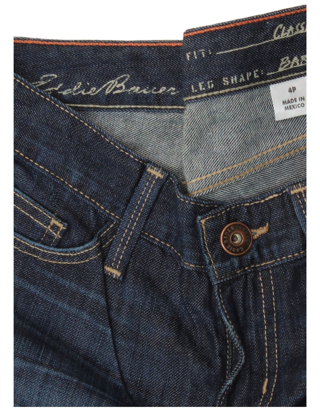 EDDIE BAUER Jean bootcut coupe classique pour femme US 4 Small W30 L28 Bleu marine