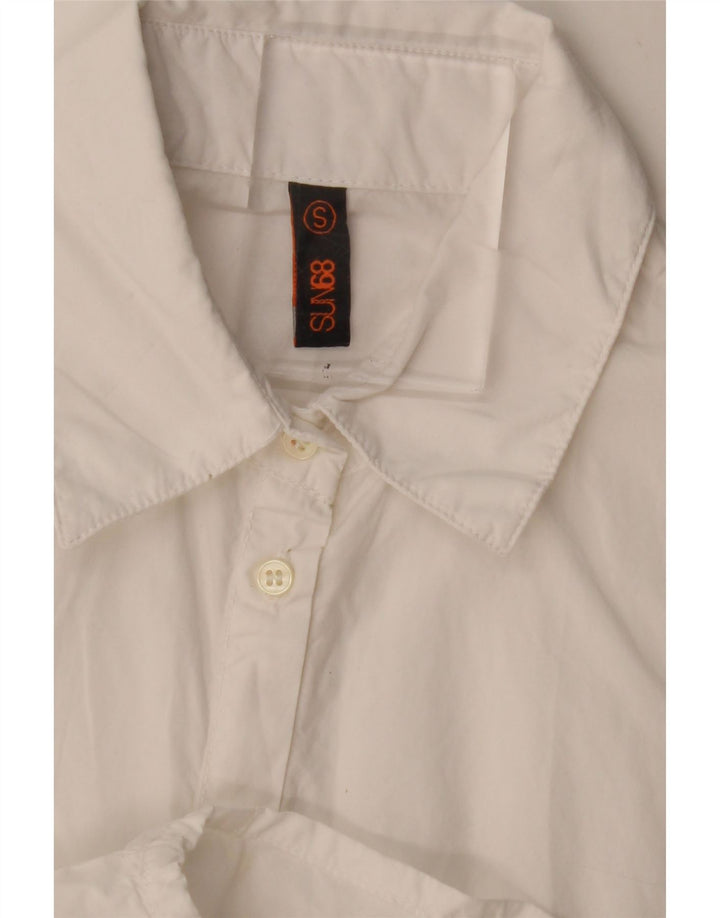 Sun68 Robe chemise pour femme UK 10 Small Blanc