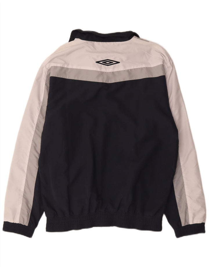 Umbro Veste de survêtement pour homme Large Bleu Marine Colorblock Polyester