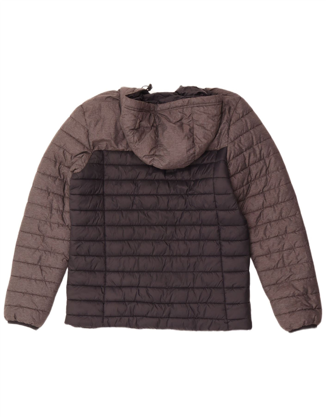 Kappa Veste rembourrée à capuche pour homme UK 40 Large Noir Colorblock Polyamide