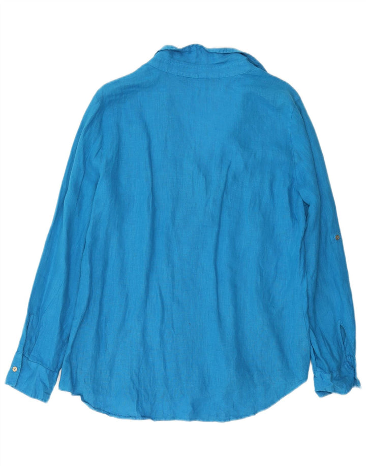 ZARA Chemise pull femme UK 16 Large Bleu