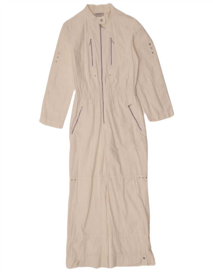 Tuzzi Combinaison à manches longues pour femme UK 12 en coton blanc moyen