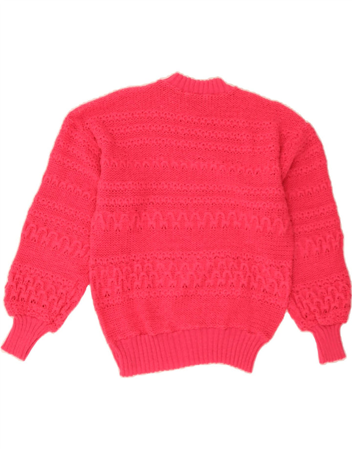 VINTAGE Womens Turtle Neck Jumper Sweater UK 12 Medium Pink Vintage Vintage and Second-Hand Vintage from Messina Hembry 