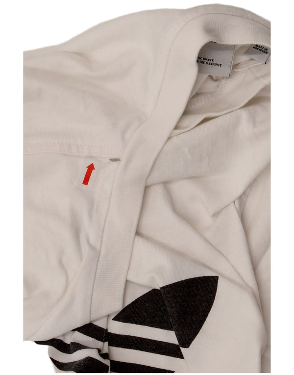 Adidas T-shirt graphique pour hommes, petit haut en coton blanc