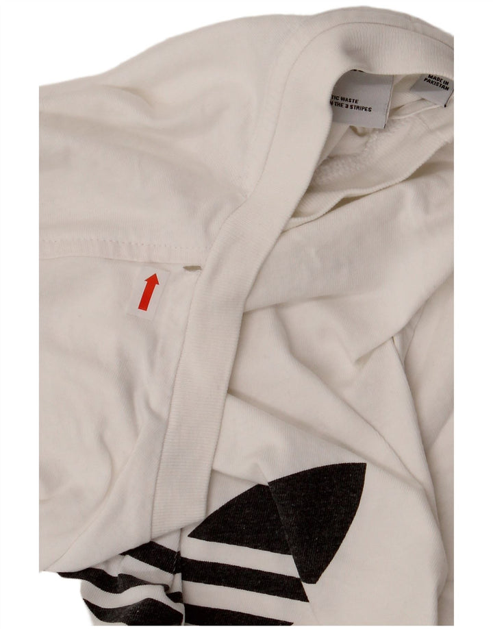 Adidas T-shirt graphique pour hommes, petit haut en coton blanc