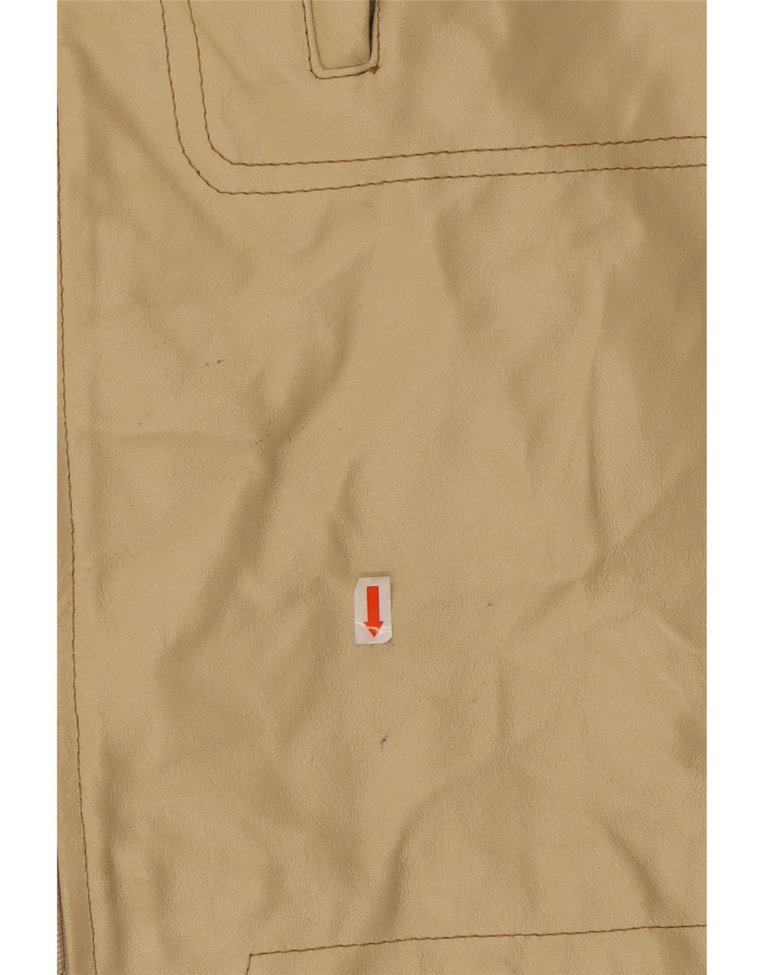 VINTAGE Veste en cuir homme UK 40 Grand cuir beige