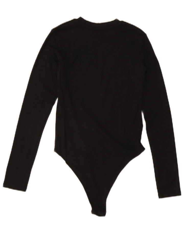ZARA Body à manches longues pour femme UK 14 Large Noir