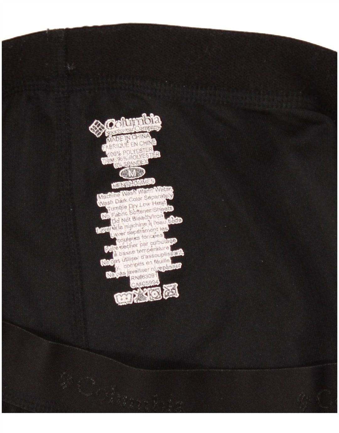 COLUMBIA Womens Leggings UK 14 Medium  Black Polyester