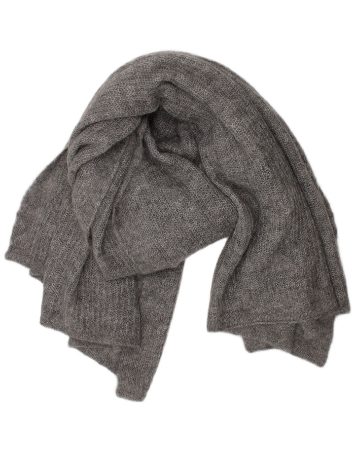 American Vintage Écharpe rectangulaire en tricot pour femme, taille unique, gris