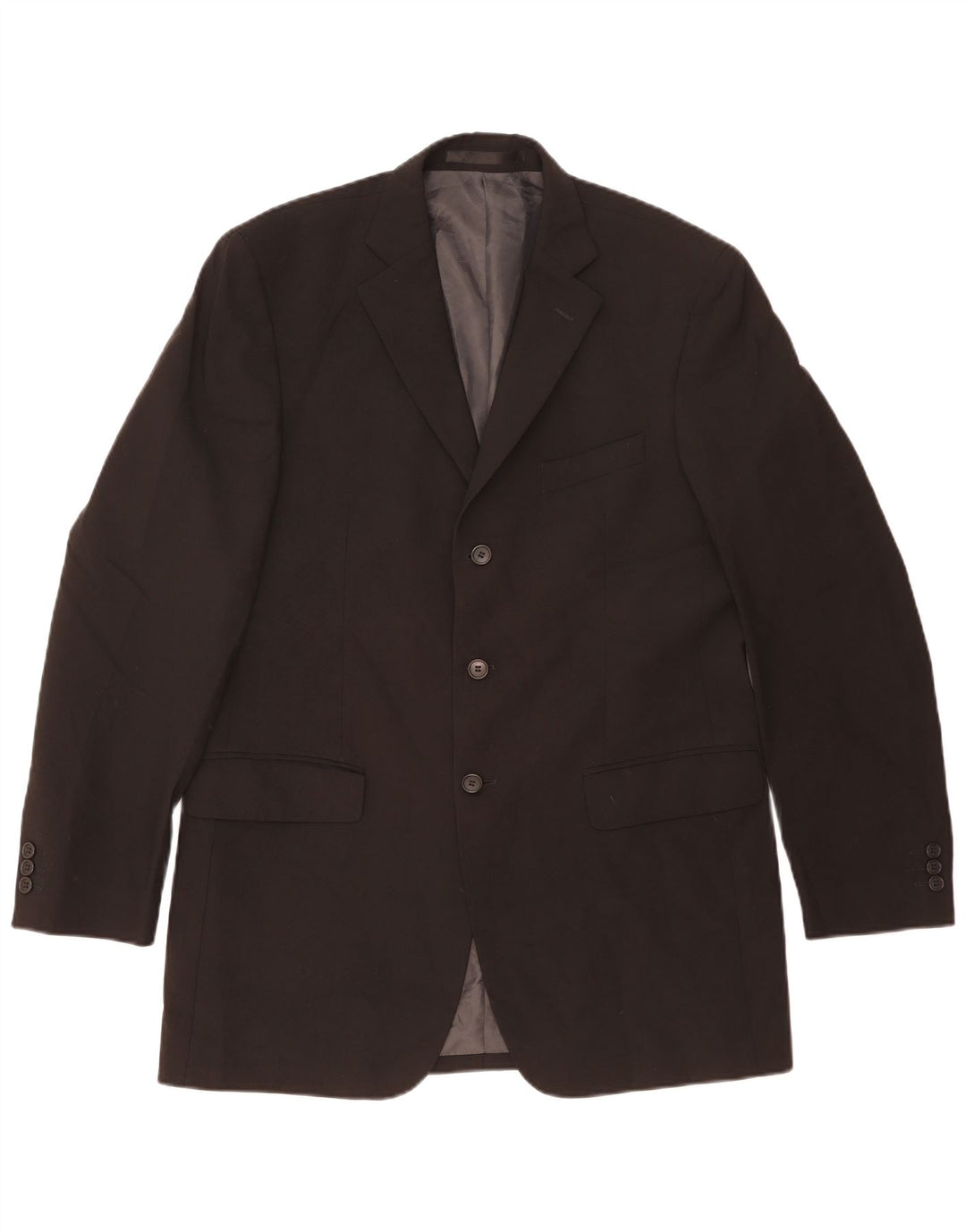 Marks & Spencer Veste blazer à 3 boutons pour homme UK 40 Noir moyen Polyester