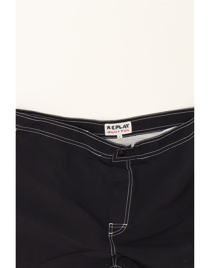 REPLAY Mens Swimming Shorts XL Black Polyamide Vintage Replay and Second-Hand Replay from Messina Hembry 
