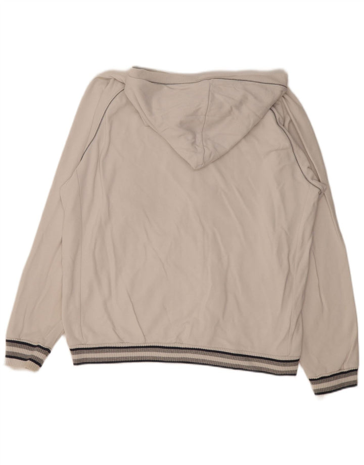 Champion Pull à capuche zippé graphique pour homme 2XL en coton blanc