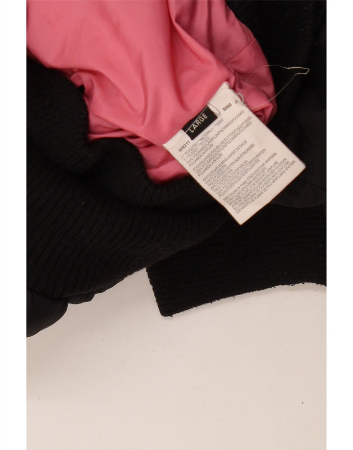 GUESS Veste matelassée à capuche pour femme UK 16 Large Noir Polyamide