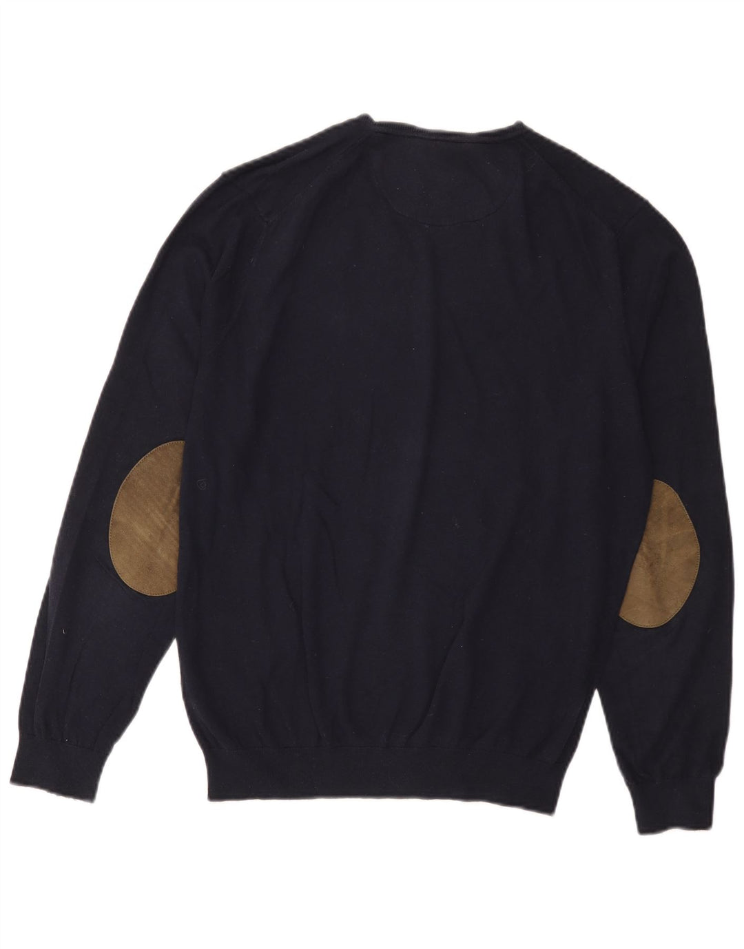 Massimo Dutti Pull col V pour homme en coton bleu marine Taille L