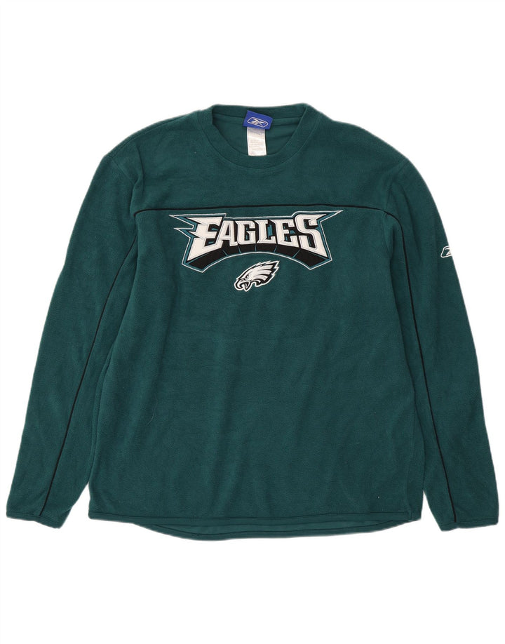REEBOK Pull en Polaire Graphique Philadelphia Eagles Homme Petit Vert