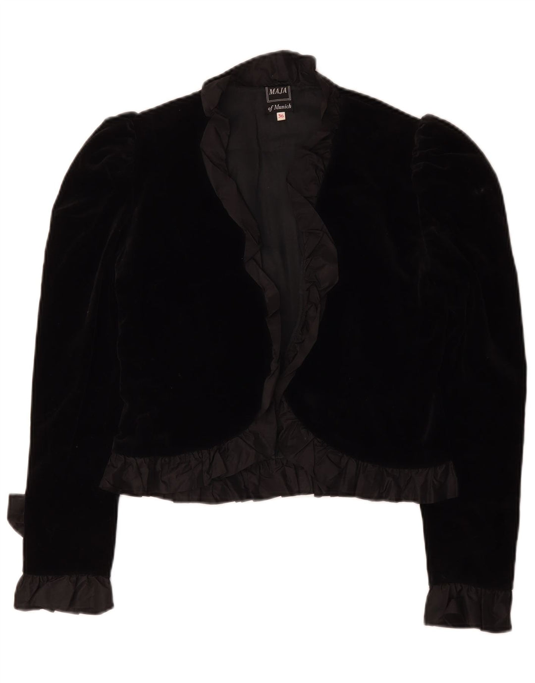 Veste Boléro Femme Vintage EU 36 Petit Noir Classique
