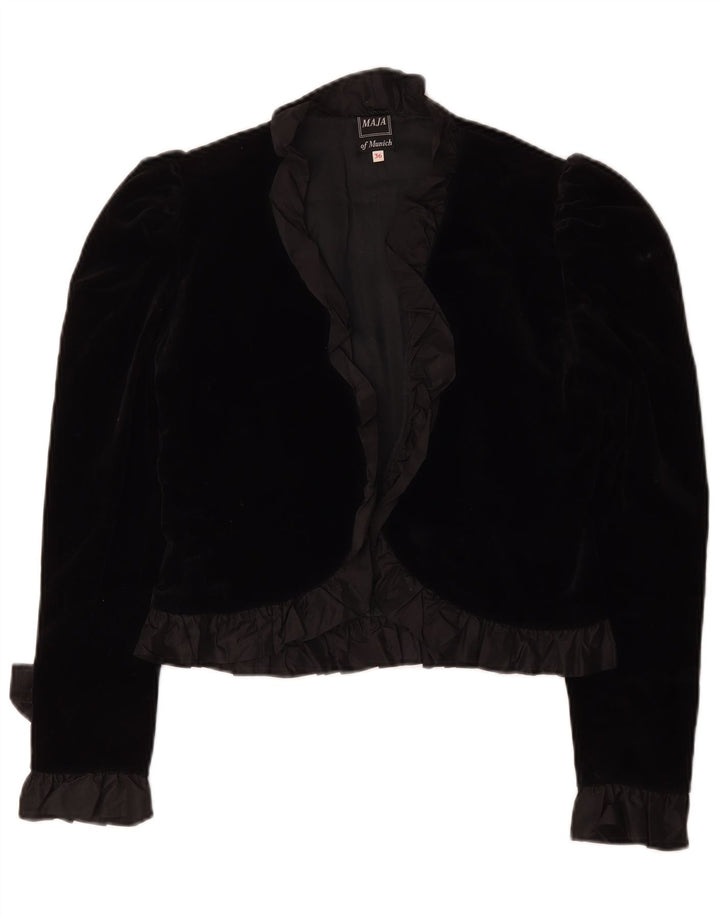 Veste Boléro Femme Vintage EU 36 Petit Noir Classique