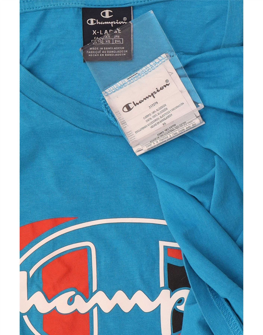 Champion T-Shirt Graphique Homme XL Bleu