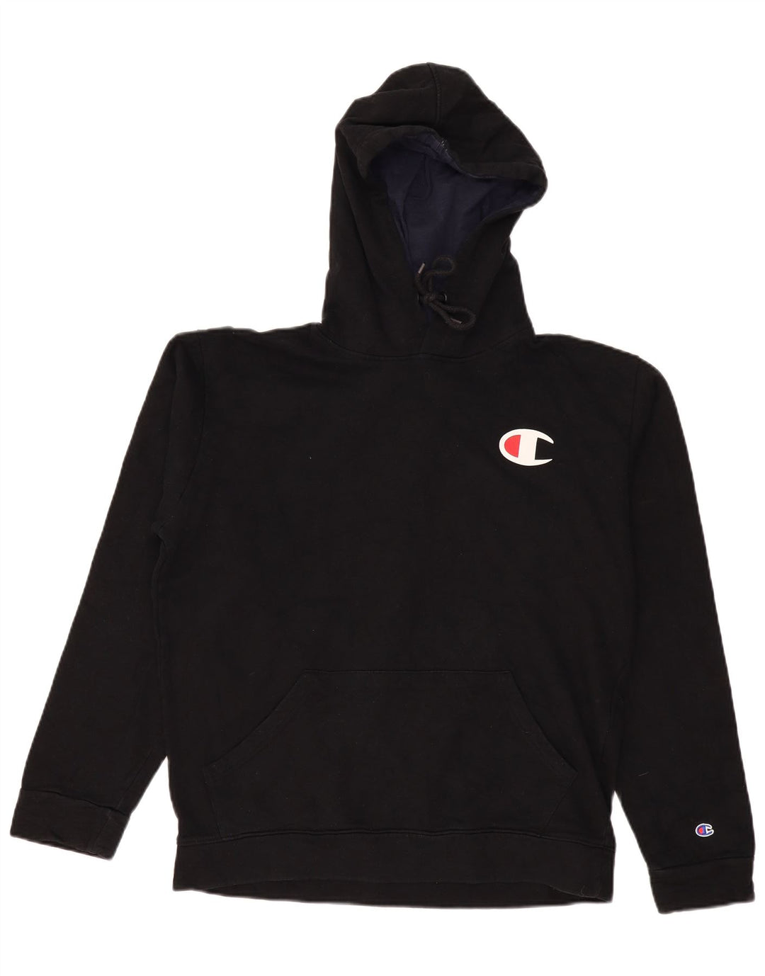 CHAMPION Pull à capuche graphique pour hommes, grand coton noir