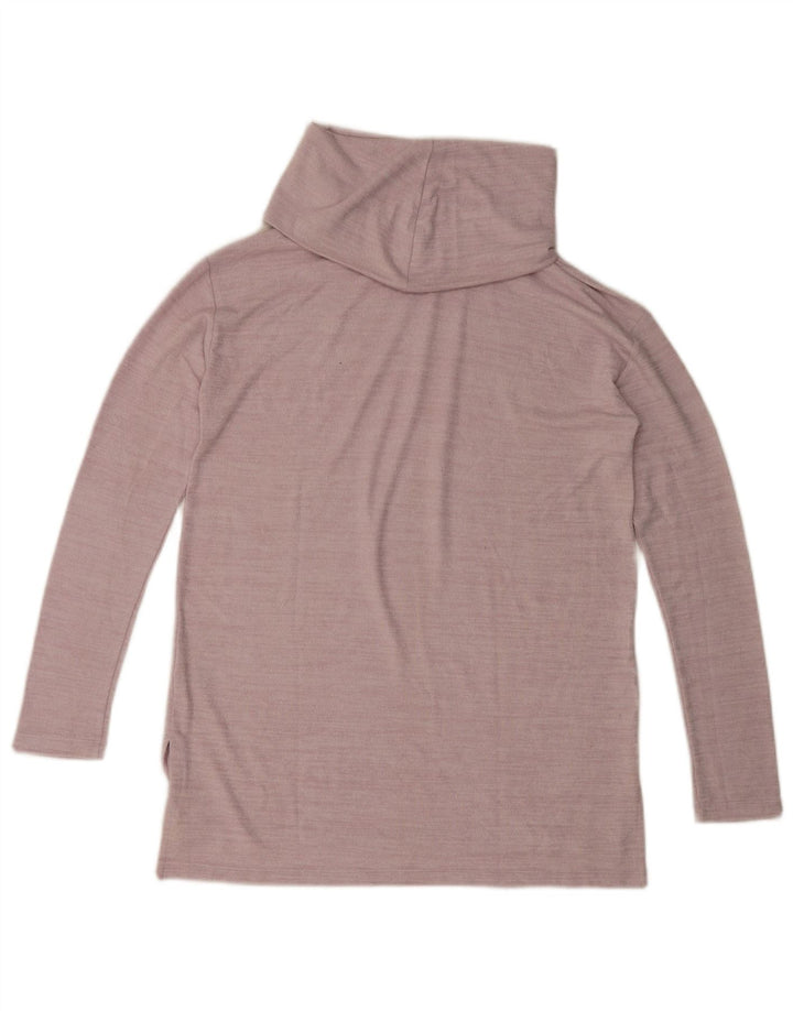 Gap Haut Oversize Femme Manches Longues UK 10 Petit Rose Moucheté Polyester