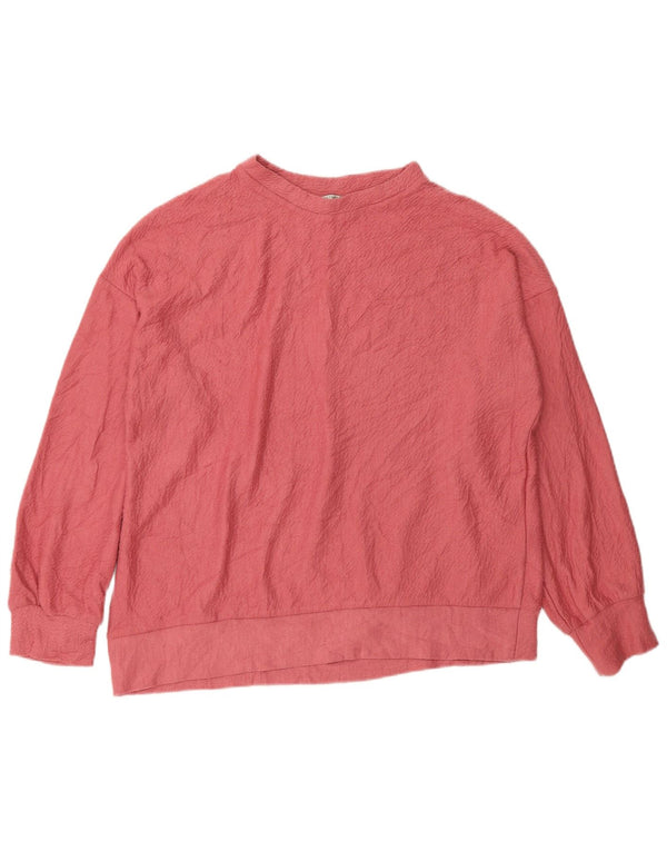 Zara Womens Trafaluc Sweat-shirt surdimensionné UK 10 Petit Rose