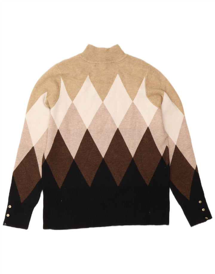 Marks & Spencer Pull col roulé pour femme UK 12 Medium Multicolore