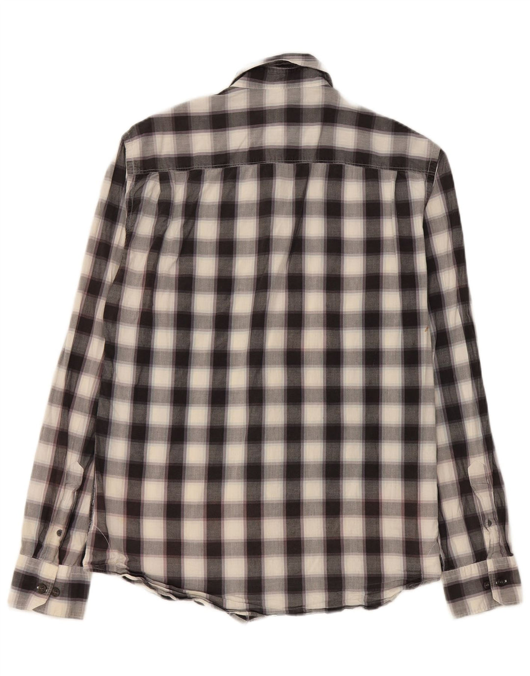 French Connection Chemise Homme Petit Carreau Noir Coton