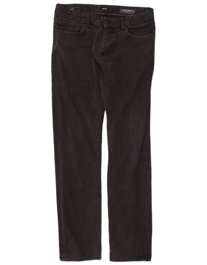 HUGO BOSS Jean Slim Delaware Femme W34 L32 Coton Noir