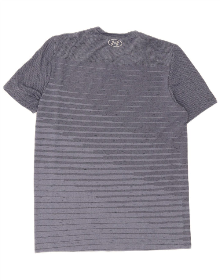 Under Armour Tee-Shirt Heat Gear Homme Bleu Moyen Rayé