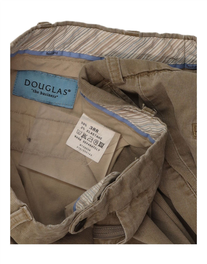 DOUGLAS Pantalon Droit Homme Velours Côtelé W38 L31 Coton Beige