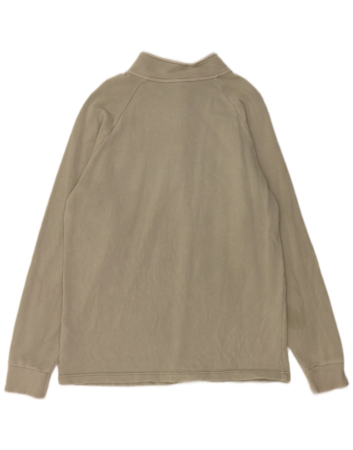 REEBOK Sweat-shirt à col zippé pour hommes, grand coton kaki