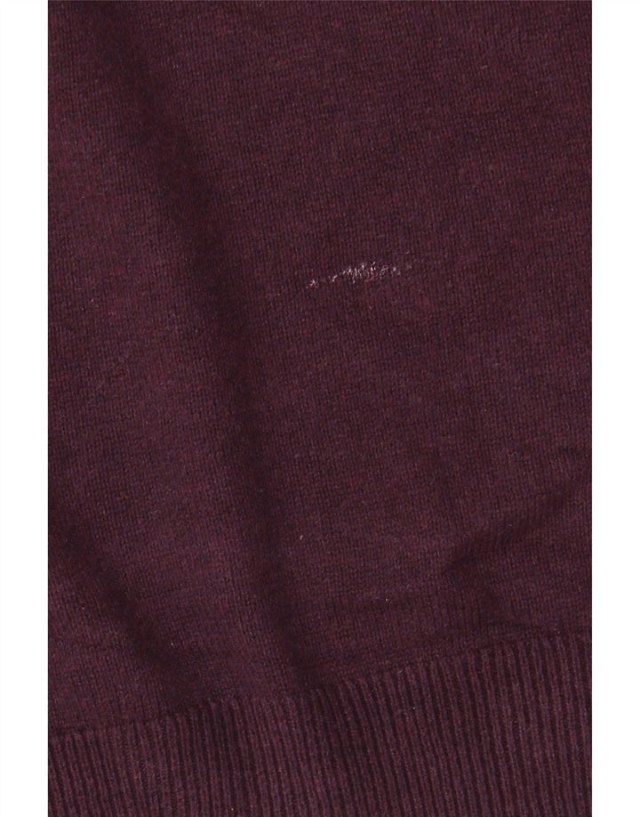Marks & Spencer Pull col V pour homme en coton marron moyen