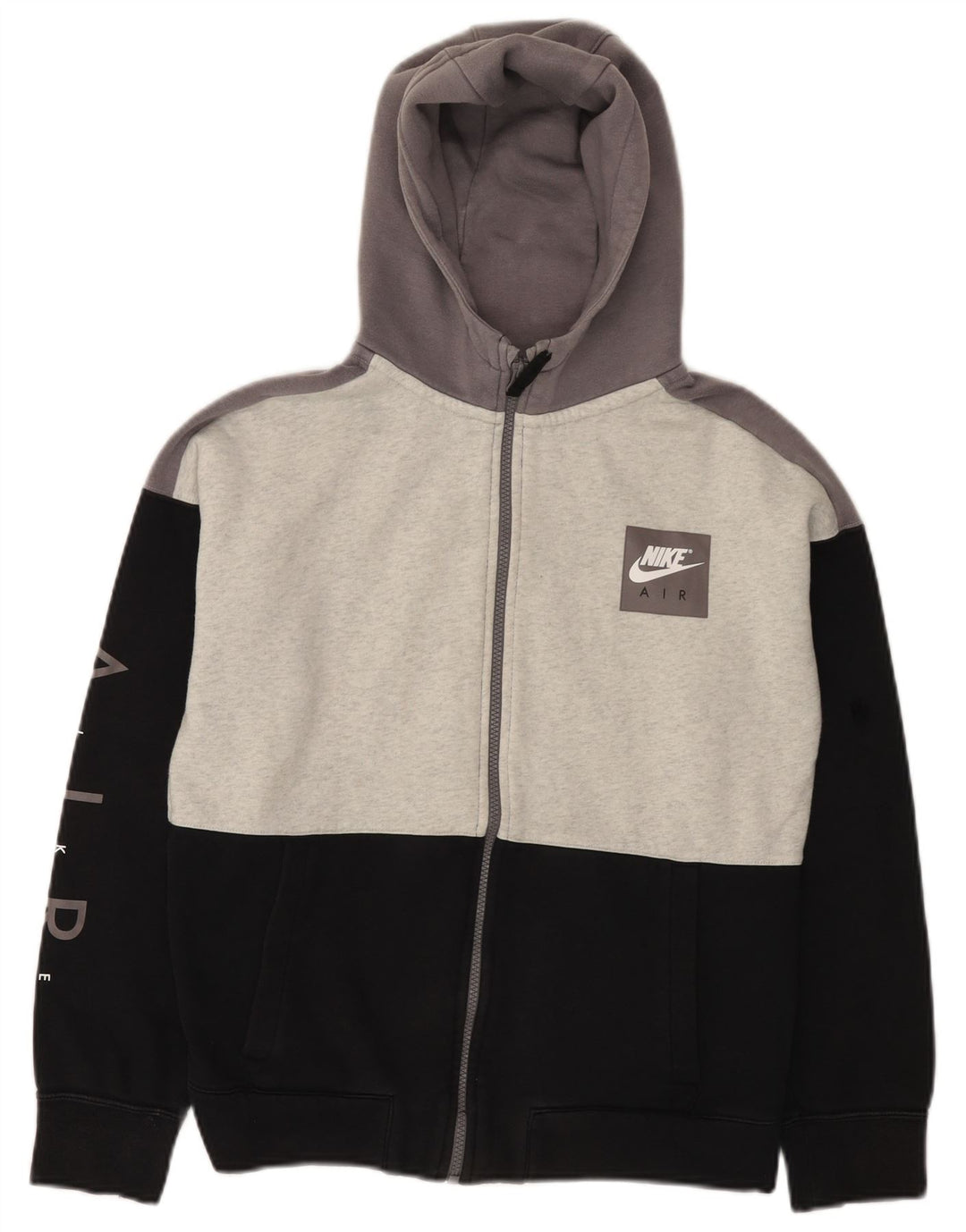 NIKE Pull à capuche zippé Air Graphic pour garçon 13-14 ans XL Noir Colorblock