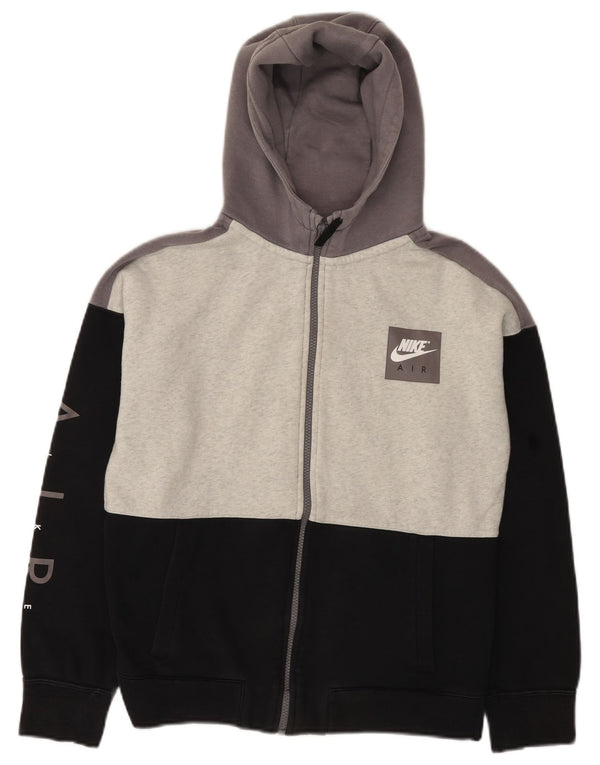 NIKE Pull à capuche zippé Air Graphic pour garçon 13-14 ans XL Noir Colorblock