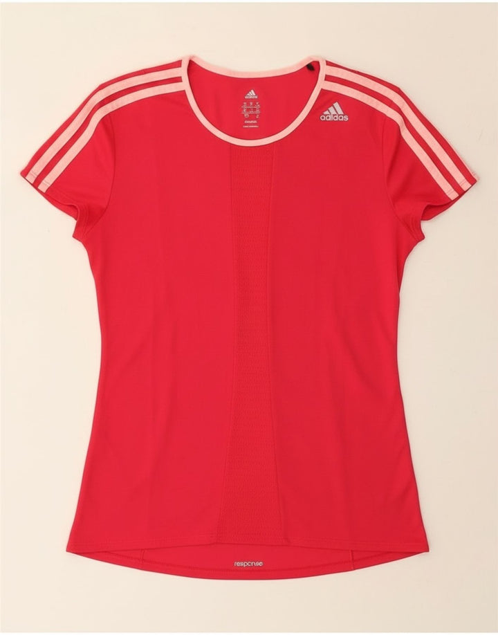 Adidas Climalite T-Shirt Top UK 8/10 Petit Rose Polyester