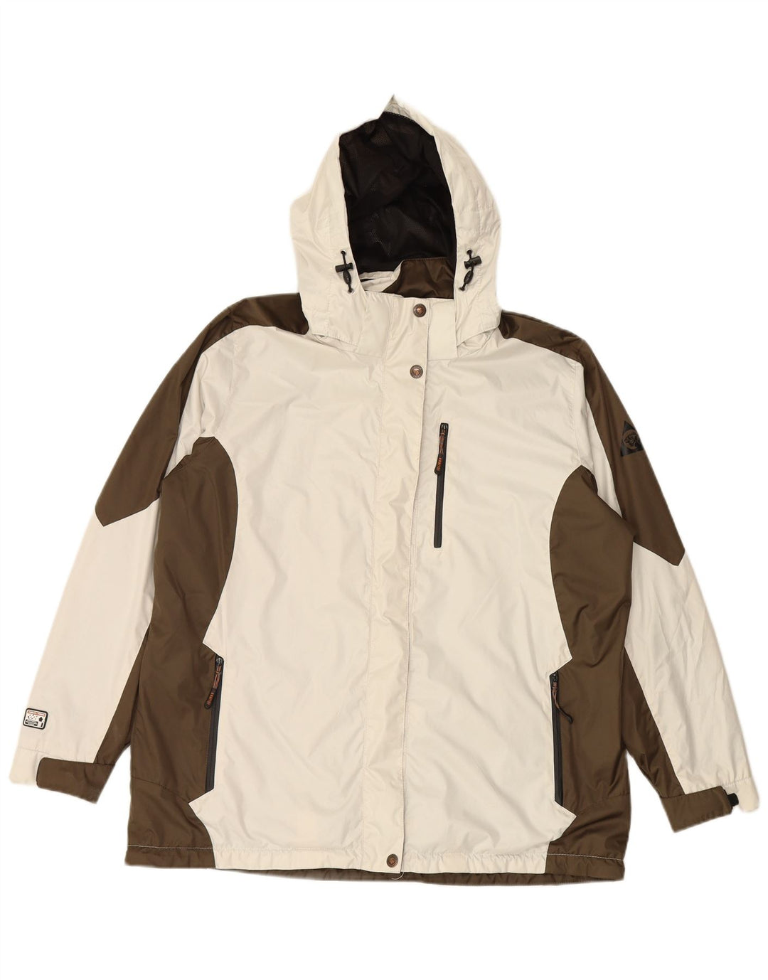 IGUANA Veste coupe-vent à capuche pour femme EU 46 XL Blanc Colorblock