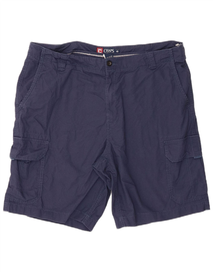 Chaps Short Cargo Homme W40 XL Bleu Marine Coton