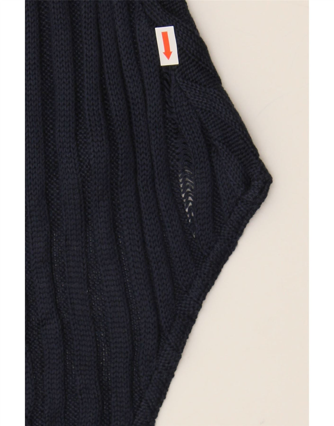 LE DONNE Womens Knit Bodysuit UK 12 Medium Navy Blue Viscose Vintage Le Donne and Second-Hand Le Donne from Messina Hembry 
