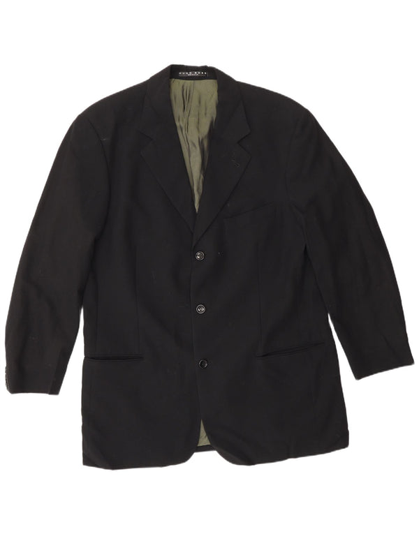 Hugo Boss Veste blazer à 3 boutons pour homme UK 40 Large Bleu marine en laine