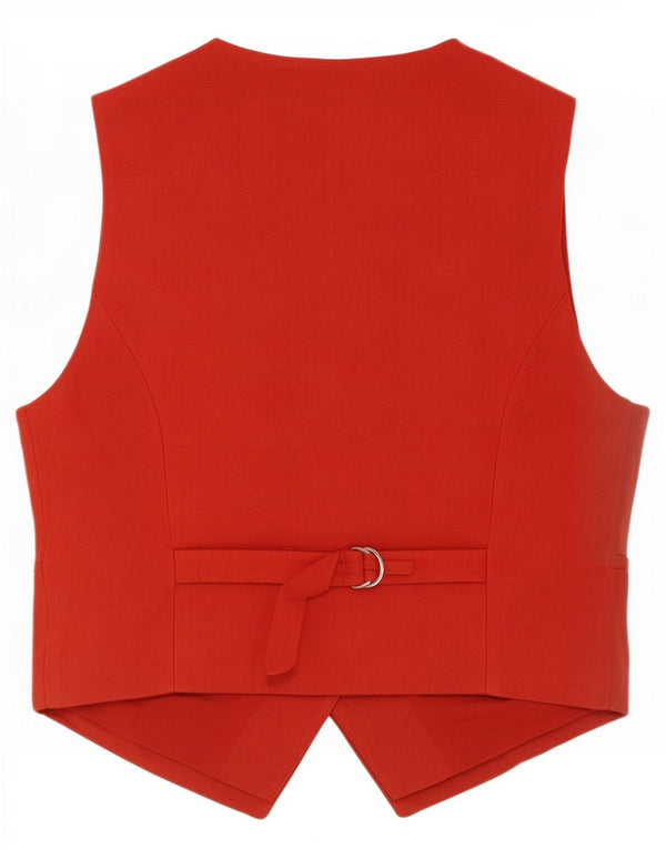 Zara Femme Gilet UK 12 Medium Rouge Viscose