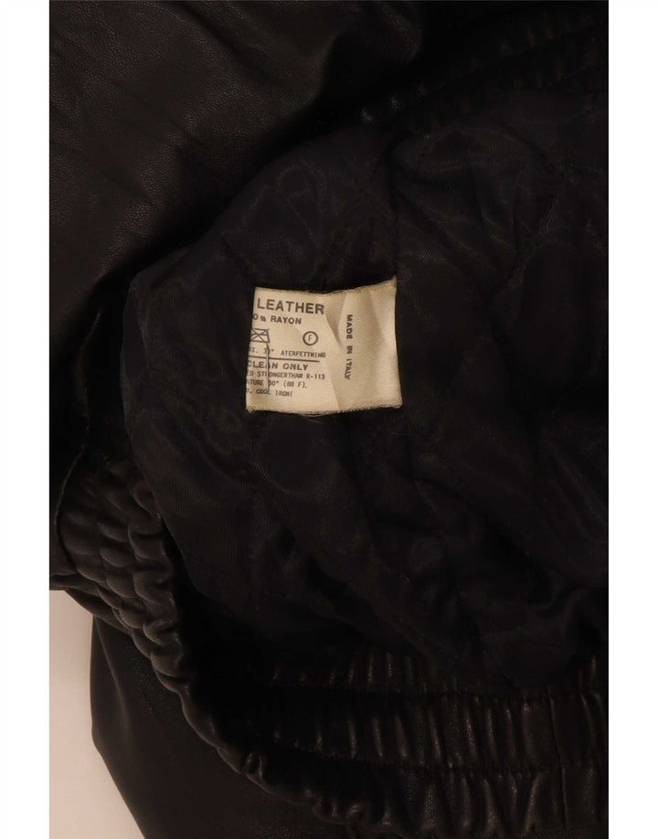 veste en cuir homme vintage IT 50 Grand Noir
