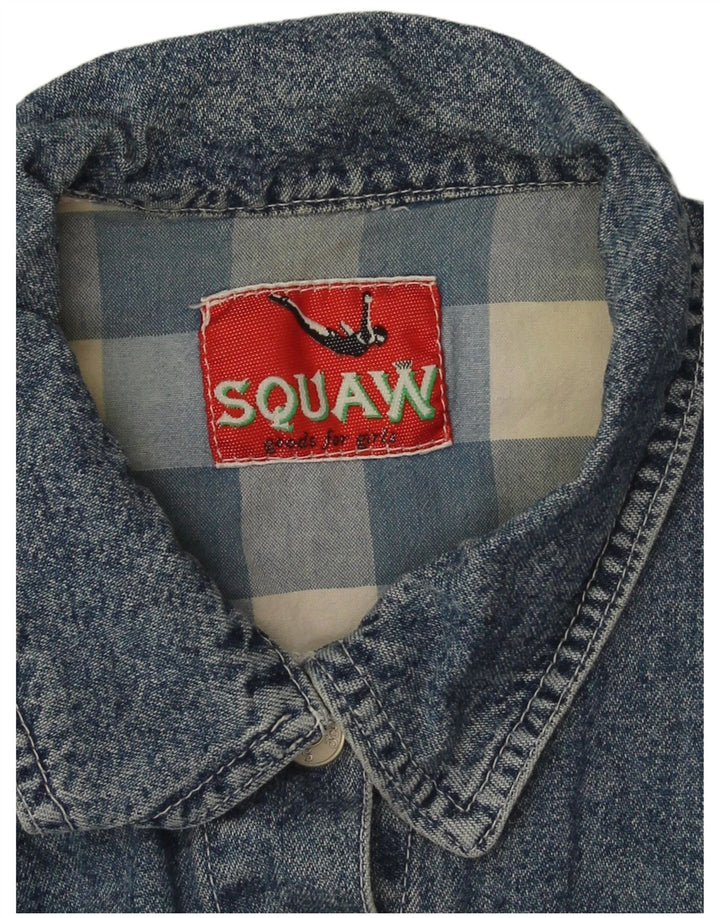 Squaw Gilet en jean pour femme UK 10 Petit Bleu