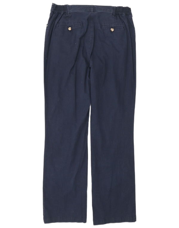 Traders Pantalon décontracté taille haute pour femme UK 12 Medium W30 L30 Bleu marine