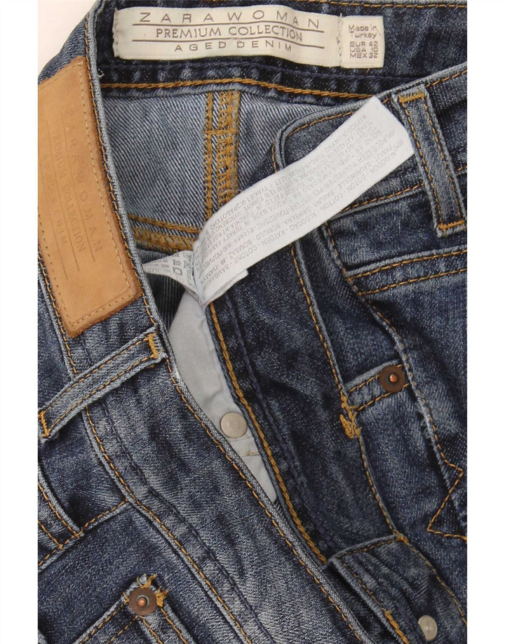 Zara Jeans Bootcut Femme EU 42 Large W32 L32 Bleu Marine Coton